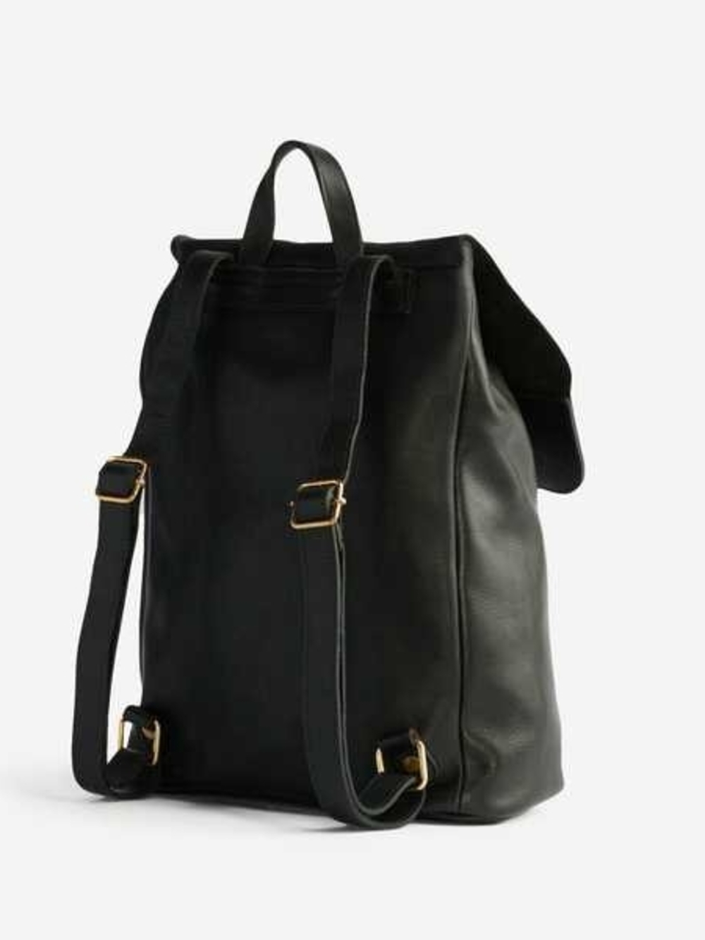 Nisolo Daniela Black Leather Drawstring Backpack - Picture 9 of 14